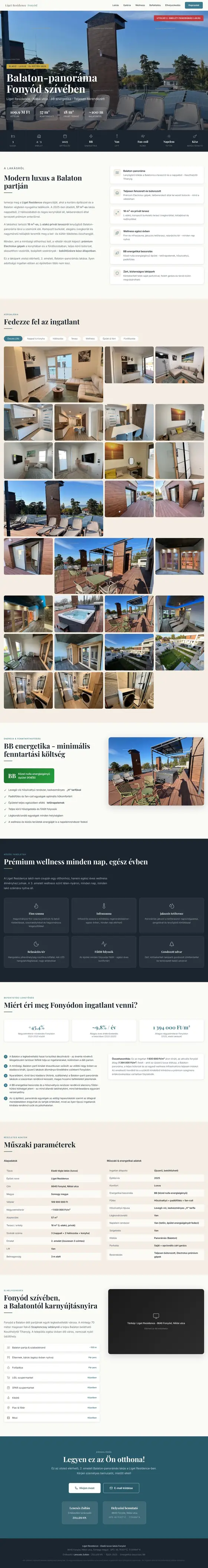 Bemutató weboldal minta: Fonyód, Balaton-panoráma